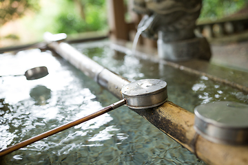 Image showing Bamboo water fountain