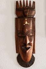 Image showing wooden figure heads