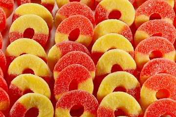Image showing Orange and Yellow Candy Rings Background