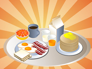 Image showing Complete breakfast