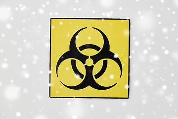 Image showing biohazard caution sign on white background