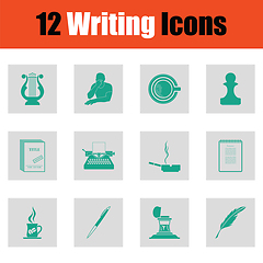 Image showing Set of Writing icons