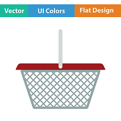 Image showing Supermarket shoping basket icon