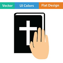 Image showing Hand on Bible icon