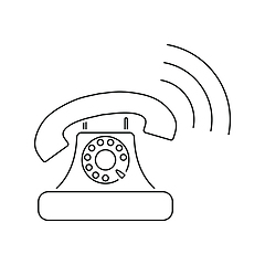 Image showing Old telephone icon