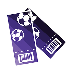 Image showing Two football tickets icon