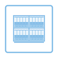 Image showing Office cabinet with folders icon