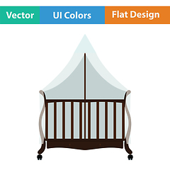 Image showing Crib with canopy icon