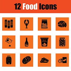 Image showing Set of food icons