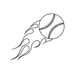 Image showing Baseball fire ball icon