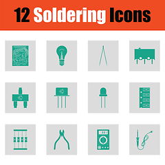 Image showing Set of soldering  icons