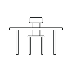 Image showing Icon of Table and chair