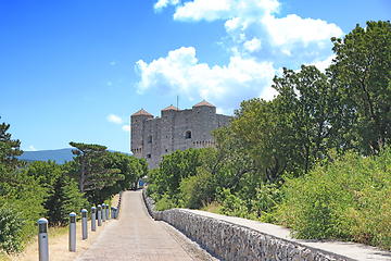 Image showing Medieval fortress of Nehaj on the hill above Senj in Croatia