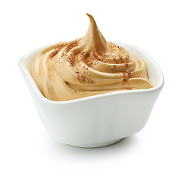 Image showing whipped caramel and coffee mousse dessert