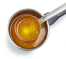 Image showing fresh chicken broth