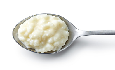 Image showing spoon of rice and milk pudding