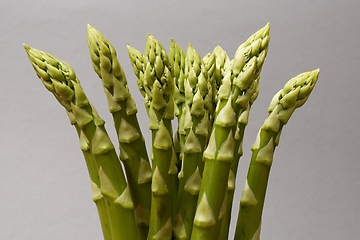 Image showing a bunch of asparagus on a neutral backdrop