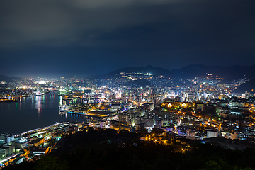 Image showing Nagasaki city at night