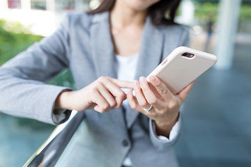 Image showing Businesswoman use of mobile phone