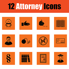 Image showing Set of attorney icons