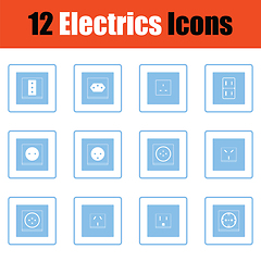 Image showing Electrics icon set