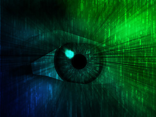 Image showing Electronic eye illustration