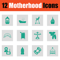 Image showing Motherhood icon set