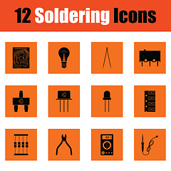 Image showing Set of soldering  icons