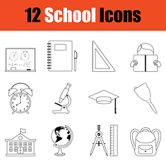 Image showing School icon set