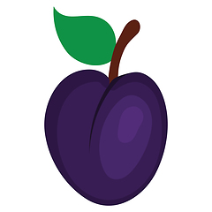 Image showing Flat design icon of Plum  in ui colors.