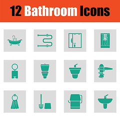 Image showing Bathroom icon set