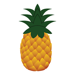 Image showing Flat design icon of Pineapple in ui colors.