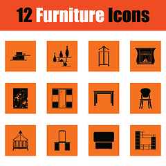 Image showing Home furniture icon set