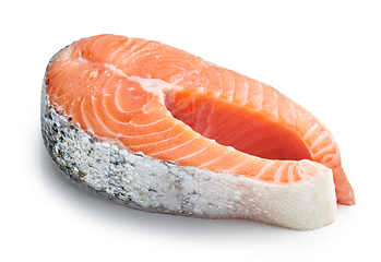 Image showing fresh raw salmon steak