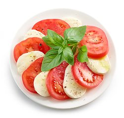 Image showing Tomato and mozzarella