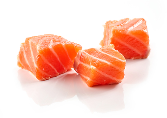 Image showing fresh raw salmon pieces
