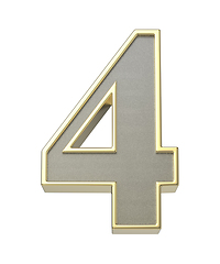 Image showing Golden number 4