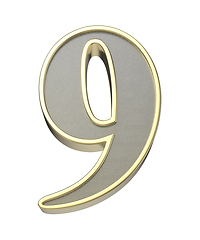 Image showing Golden number 9