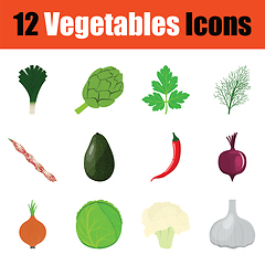 Image showing Vegetables icon set