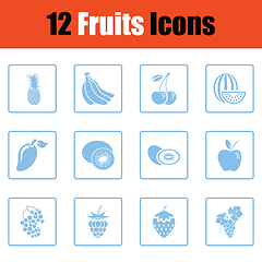 Image showing Fruit icon set