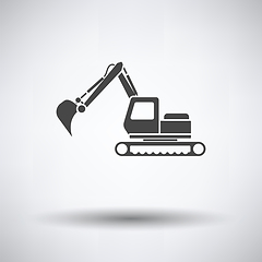 Image showing Icon of construction excavator