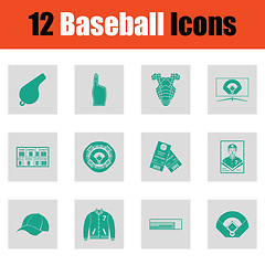 Image showing Baseballl icon set