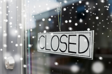 Image showing glass door of closed shop or office