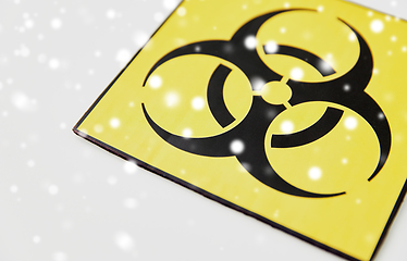 Image showing biohazard caution sign on white background