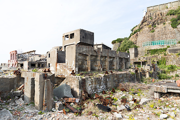 Image showing Abandoned Battleship island in Nagasaki city of Japan