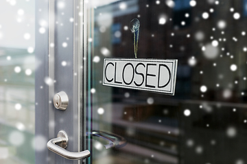 Image showing glass door of closed shop or office