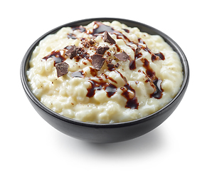 Image showing bowl of rice pudding