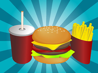 Image showing Fastfood combo