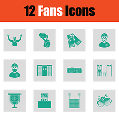 Image showing Fans icon set