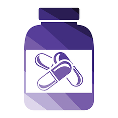 Image showing Fitness pills in container icon